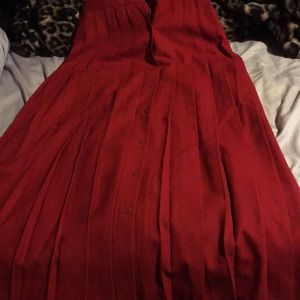 DSH  Red Midi Skirt.